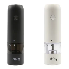 dRio AKU Elektrický mlynček na soľ a čierne korenie - čierný a biely 2ks