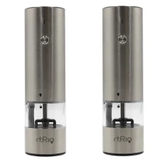 dRio AKU Elektrický mlynček na soľ a čierne korenie - nerez 2ks