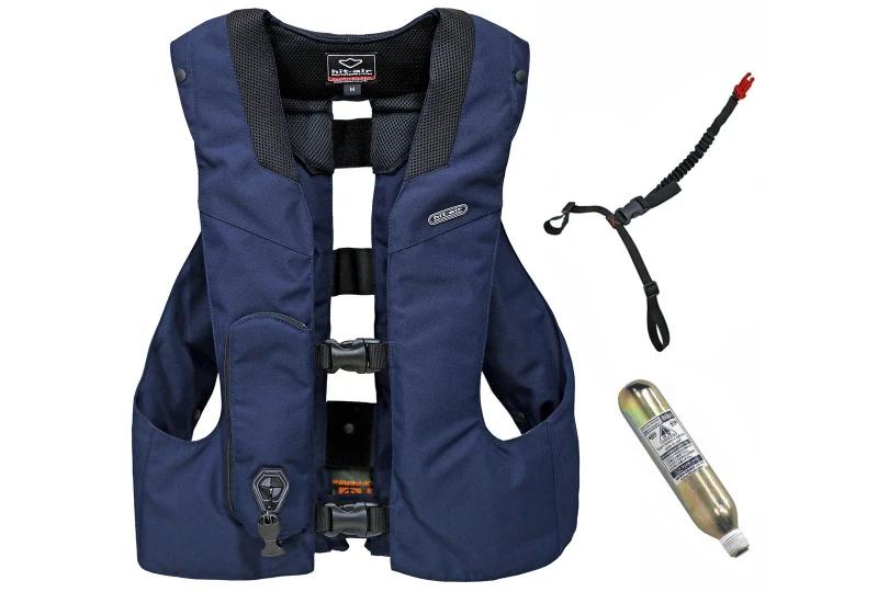 Hit-Air MLV3-H airbag vesta navy modrá jazdecká pre jazdcov na koňoch