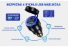 SEFIS 2x USB zásuvka - nabíjačka DIN HELLA QC 3.0 USB-A USB-C