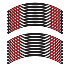 SEFIS sada 4-dielnych polepov EASY na kolesá motocykla červená