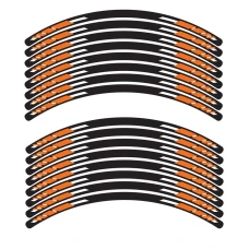 SEFIS sada 4-dielnych polepov EASY na kolesá motocykla oranžová