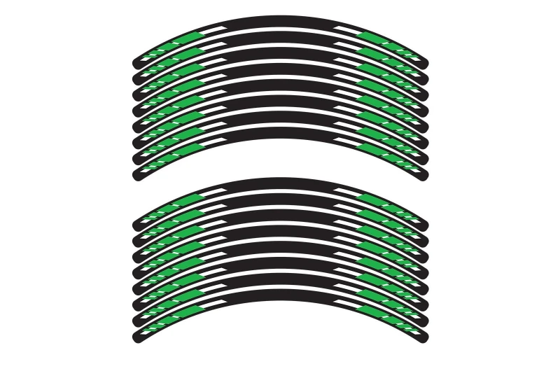 SEFIS sada 4-dielnych polepov EASY na kolesá motocykla zelená pre motocykel