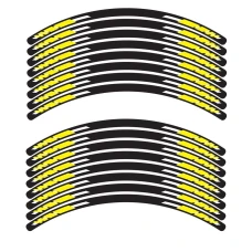 SEFIS sada 4-dielnych polepov EASY na kolesá motocykla žltá