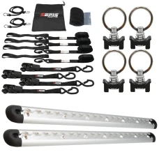 SEFIS ALU kotevná lišta AirLine 2x50cm strieborná + 4 ks oko do lišty AirLine + SEFIS SET 25