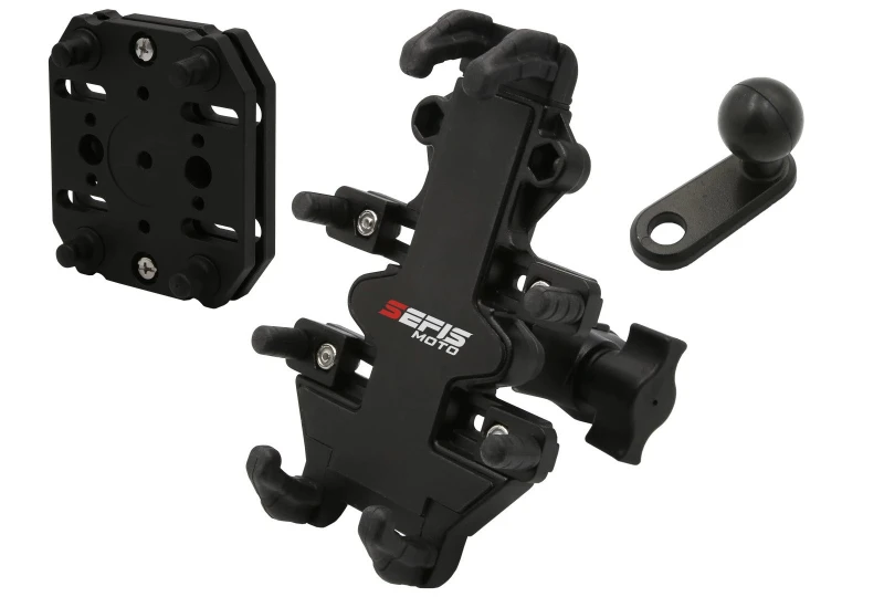 SEFIS SPINE L celokovový outdoor držiak s objímkou a anti-otrasovým adaptérem pre motocykel