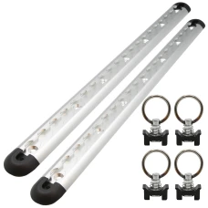 SEFIS ALU kotevná lišta AirLine 2x50cm strieborná + 4 ks oko do lišty AirLine - samec