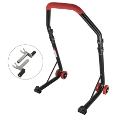 SEFIS D18 univerzálny zadný moto stojan - červený - 2v1