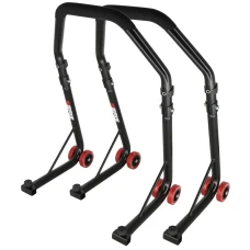 SEFIS D18 moto stojan predný a zadný set pre 125cc-450cc - čierny