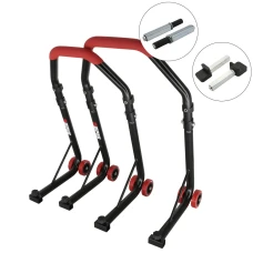 SEFIS D18 moto stojan predný a zadný set - červený - single / packy