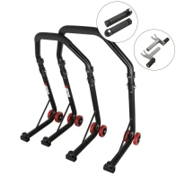 SEFIS D18 moto stojan predný a zadný set - čierný – trn / 2v1