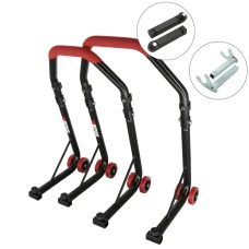 SEFIS D18 moto stojan predný a zadný set - červený - trn / hák