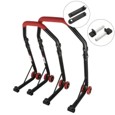 SEFIS D18 moto stojan predný a zadný set - červený - trn / packy