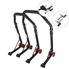 SEFIS D18 moto stojan predný a zadný set - čierný – vidle / 2v1