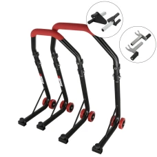 SEFIS D18 moto stojan predný a zadný set - červený - vidle / 2v1