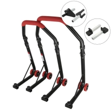 SEFIS D18 moto stojan predný a zadný set - červený - vidle / packy