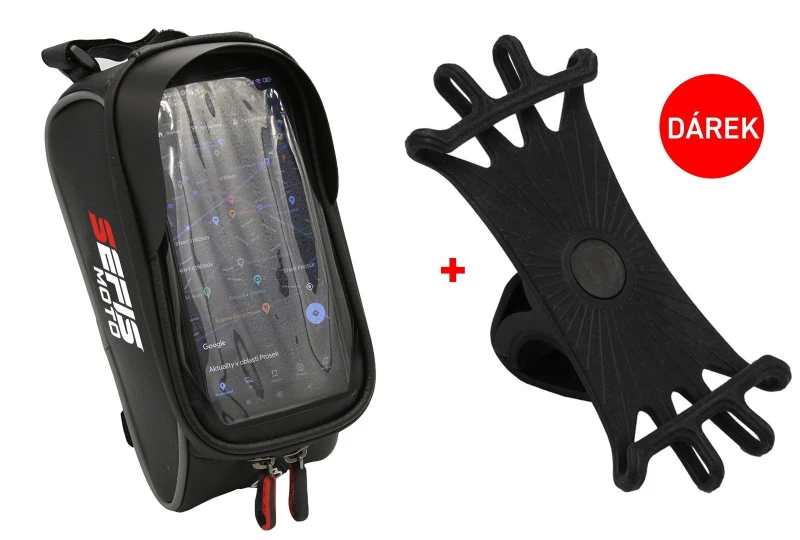 SEFIS D2 vodeodolný držiak telefónu na bicykel s vreckom + zadarmo Flex držiak na kolo 