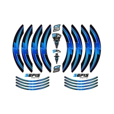 SEFIS PREMIUM ST 1 dvojdielne polepy na kolesá - modrá