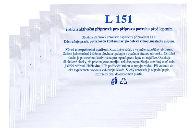 L151 čistiace a aktivačný obrúsok 5ks pre auto