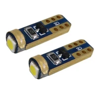 LED žiarovka T5 3030 1SMD pre podsvietenie budíkov palubnej dosky - biela 2ks