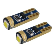 LED žiarovka T5 3030 1SMD pre podsvietenie budíkov palubnej dosky - biela 2ks