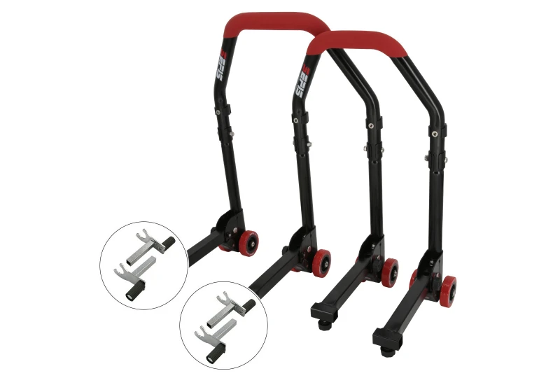 SEFIS M20 sklopný univerzálný moto stojan predný a zadný set - 2v1 / 2v1 pre motocykel