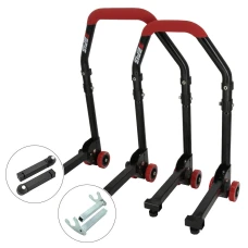 SEFIS M20 sklopný univerzálný moto stojan predný a zadný set - tŕne / háky