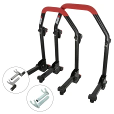 SEFIS M20U sklopný pojazdný univerzálný moto stojan predný a zadný set - 2v1 / háky