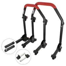 SEFIS M20U sklopný pojazdný univerzálný moto stojan predný a zadný set - tŕne / packy