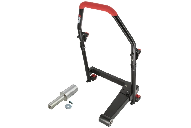 SEFIS M22U zadný sklopný pojazdný stojan pre letmé uloženie kolesa - ľavostranný s adaptérom 42.5 mm pre motocykel