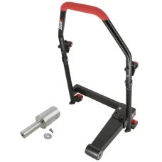 SEFIS M22U zadný sklopný pojazdný stojan pre letmé uloženie kolesa - ľavostranný s adaptérom 53.5 mm