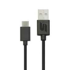 SEFIS nabíjací dátový kábel s konektormi USB-A a USB-C 29cm čierny