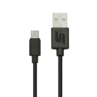 SEFIS nabíjací dátový kábel s konektormi USB-A a Micro-USB 29cm čierny
