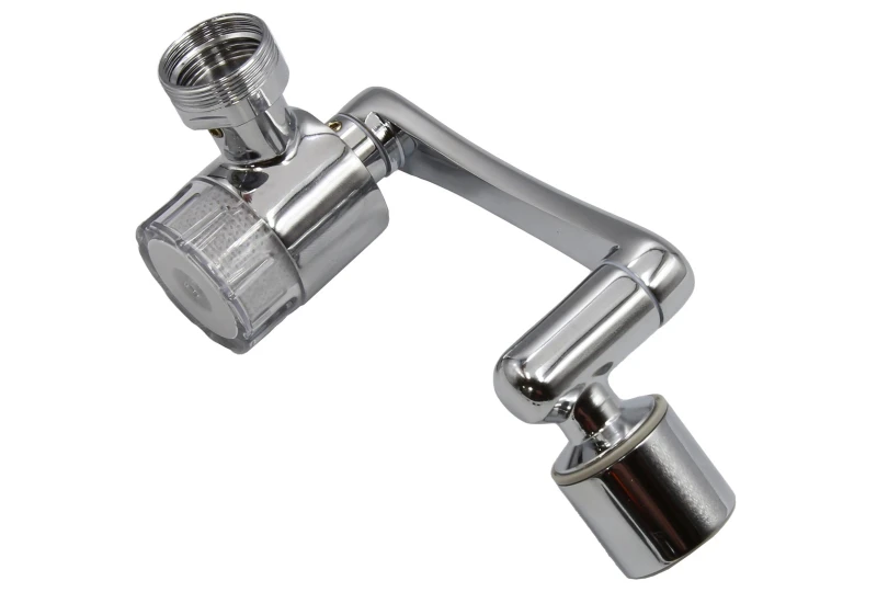 SEFIS kovový predlžovací nadstavec vodovodnej batérie otočný 1080 ° s papierovým filtrom - chróm pre domácnosť