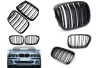 Predná maska ľadvinky Double-line BMW 5 E39 1997-2003 FACELIFT čierna na automobil
