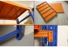Celokovový policový regál 200x200x60 nosnosť 1200kg oranžovo-modrý 