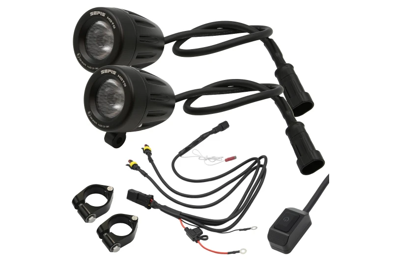 SEFIS Adventure univerzálne prídavné LED svetlá 20W s kabelážou pre motocykel