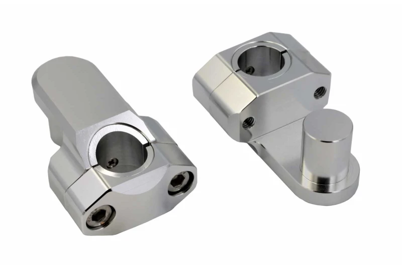 SEFIS Adventure 50 nádstavce 22/22 a 22/28,6 mm strieborné pre motocykel