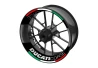 SEFIS dvojdielne polepy na kolesá DUCATI CORSE pre motocykel