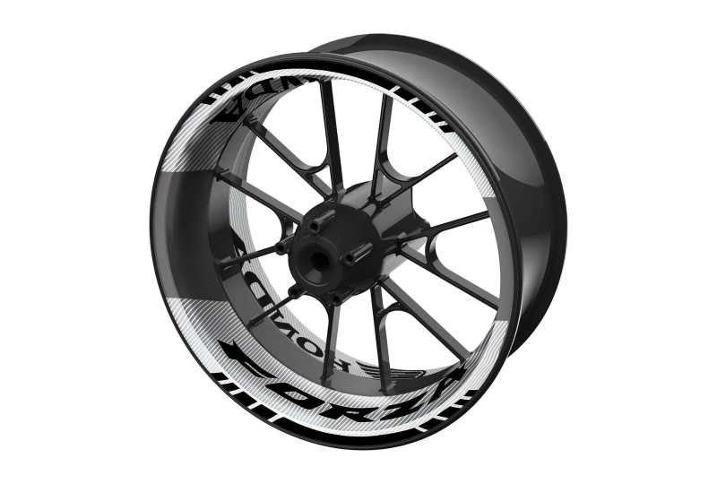 SEFIS dvojdielne polepy na kolesá HONDA Forza čierno-sivá pre motocykel