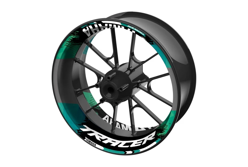 SEFIS dvojdielne polepy na kolesá YAMAHA Tracer čierno-zelená pre motocykel