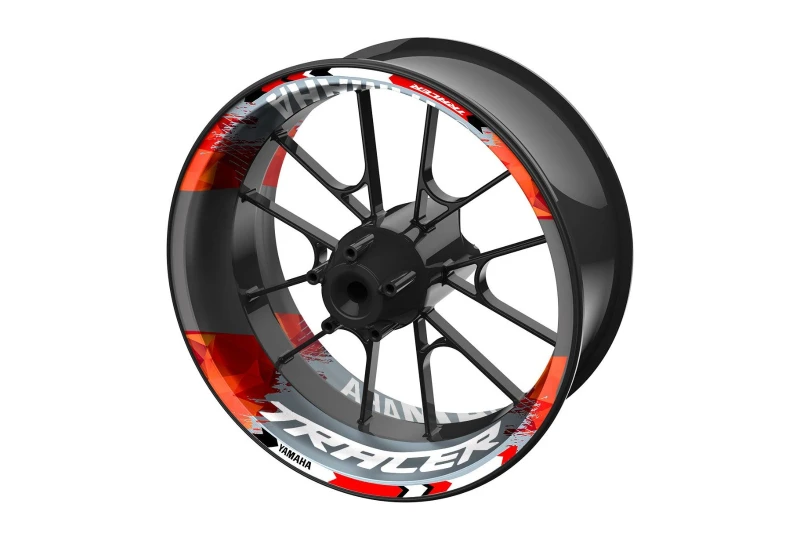 SEFIS dvojdielne polepy na kolesá YAMAHA Tracer sivo-červená pre motocykel