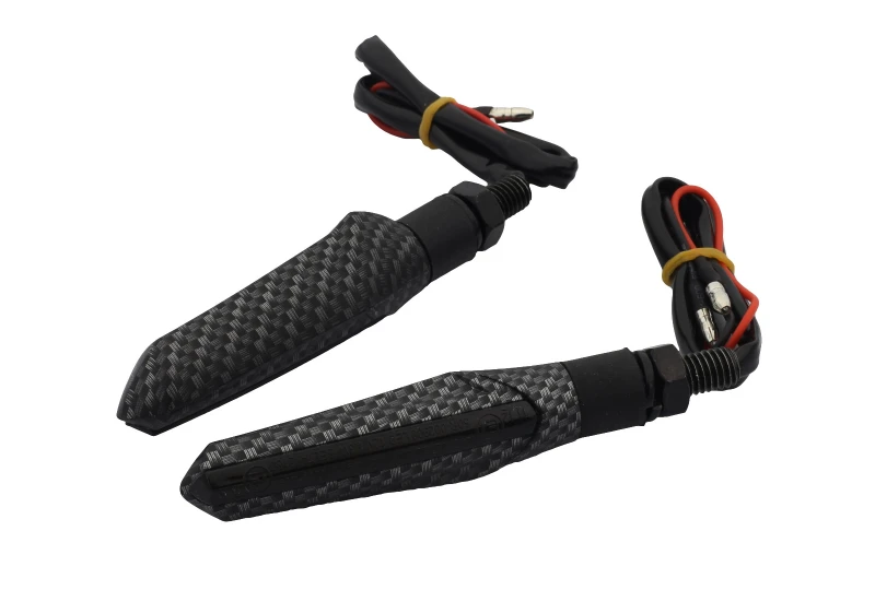 SEFIS Flow LED smerovka karbon pre motocykel