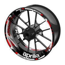 SEFIS jednodílné polepy na kola Aprilia Tuono V4 černo-šedá