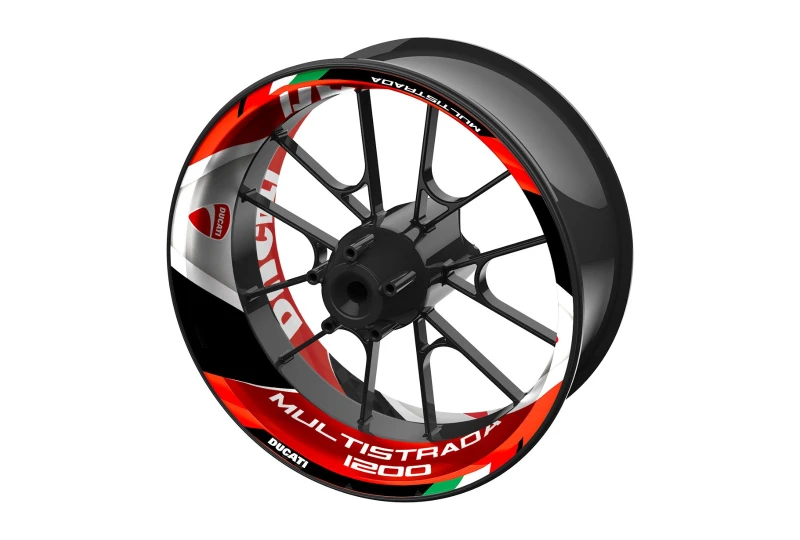 SEFIS jednodielne polepy na kolesá DUCATI Multistrada 1200 červená pre motocykel