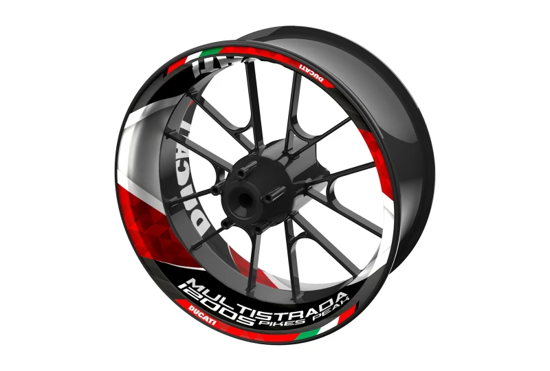 SEFIS jednodielne polepy na kolesá DUCATI Multistrada 1200S Pikes Peak červená pre motocykel