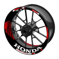 SEFIS jednodielne polepy na kolesá HONDA CBR125R čierno-červená