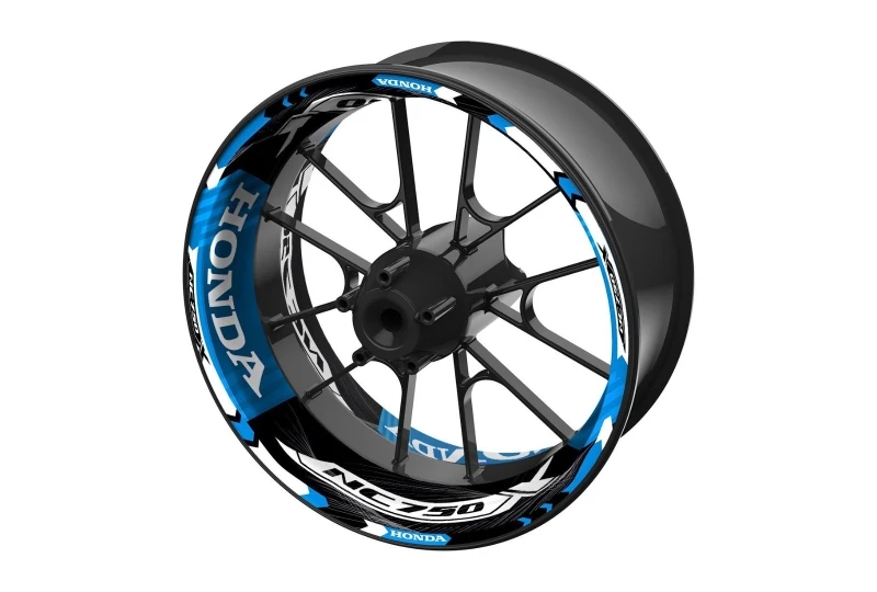SEFIS jednodielne polepy na kolesá HONDA NC750X čierno-modrá pre motocykel