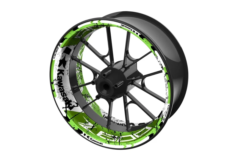 SEFIS jednodielne polepy na kolesá KAWASAKI Z800 světle zelená pre motocykel