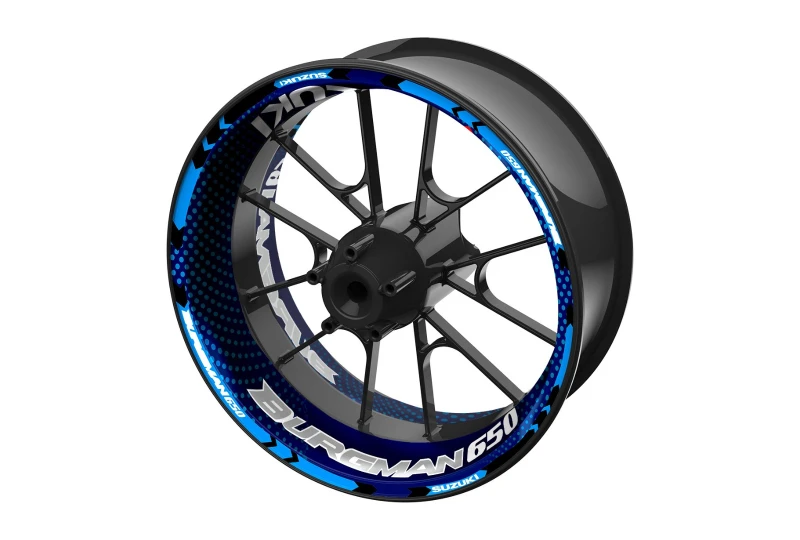 SEFIS jednodielne polepy na kolesá SUZUKI Burgman 650 tmavo modrá pre motocykel